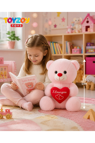 Toyzoy Toys Ayıcık Kalpli Pembe 35 cm - Sevimli & Yumuşak