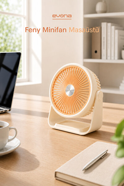evona Feny Minifan Desk 3 Kademeli Masaüstü Usb-Type-C Şarjlı Vantilatör