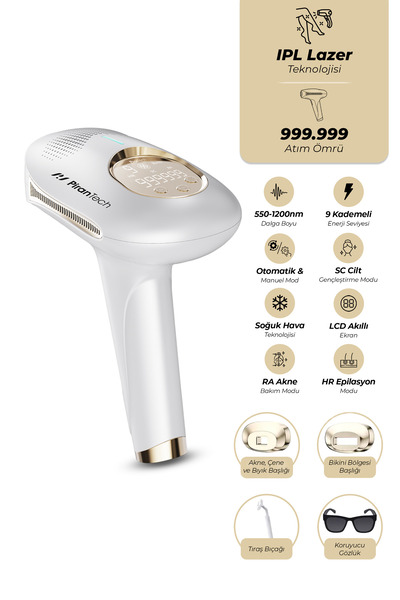 PiranTech BHRL-08 Buz Lazer Epilasyon 999.999 Atım- Cilt Gençleştirici- Akne ...