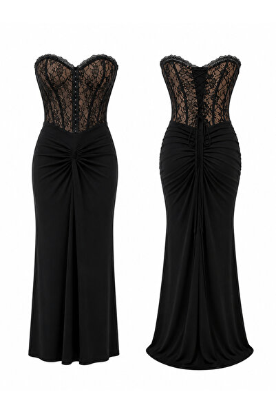 Butik İDL Fashion Black Obsession Dress