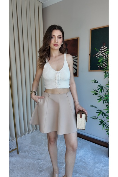 MEECY Ženska mini suknja sa džepovima