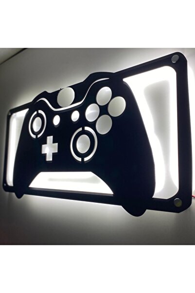 STUDYO YORA Işıklı Oyun Kolu LED Tablo | Gaming Odası Duvar Dekoru | MDF Aydı...