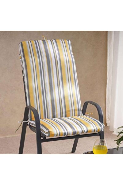 PAN HOME Mono Stripe Printed Water Repellant Outdoor Sun Lounger Seat Pad 45x...