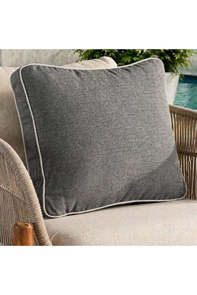 PAN HOME Grey Back Cushion 56x50x7 Zipper Closure 240 Gsm High Qulity Mackint...