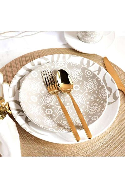 PAN HOME Izzet Porcelain Side Plate Dia20.5cm -white