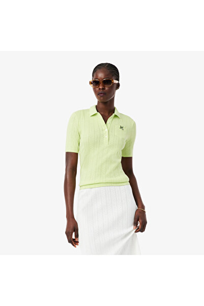 Lacoste L.12.D Kadın Slim Fit Sarı Polo
