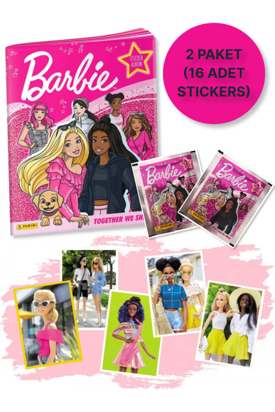 TOYFEST Album de colecție de autocolante Panini Barbie - Album de autocolante...