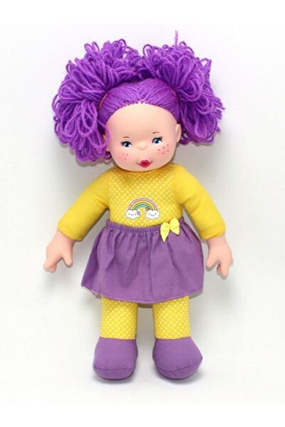 TOYFEST Rengarenk Sevimli Bez Bebek 30 CM - MOR RENK