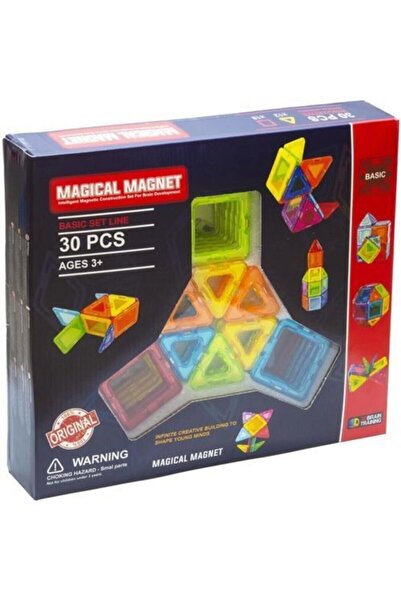 Magic Al Magnet Mıknatıslı Geometrik Şekiller 30 Parça
