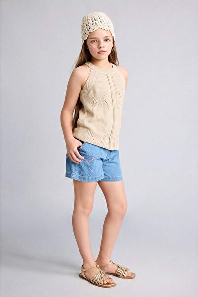 DeFacto Blue Jean Shorts for Girls I0175A826Hs