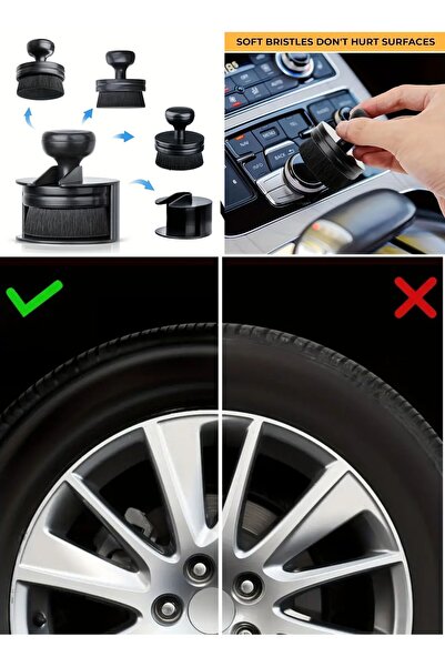 TOYFEST Oto Motor Bisiklet Lastik Parlatıcı Aplikatörü Yumuşak Fırça