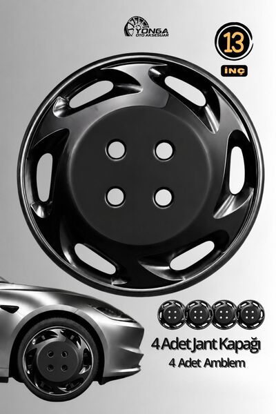 YONGA OTO AKSESUAR RENAULT 19 EUROPA 13 İnç Kırılmaz Jant Kapağı 4 Adet Piano...