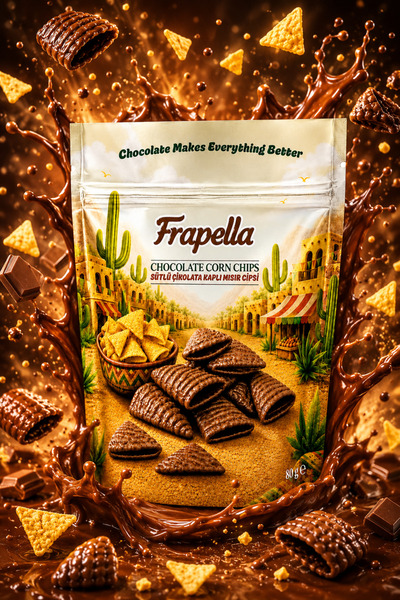 Frapella Sütlü Çikolata Kaplı Gevrek Mısır Çerezi 80 Gr. x 12 Adet