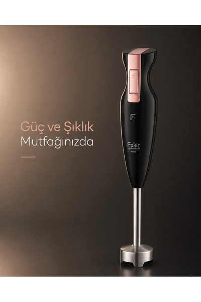 Fakir Silvino Stick 4 Bıçaklı Çubuk Blender 900W - Siyah