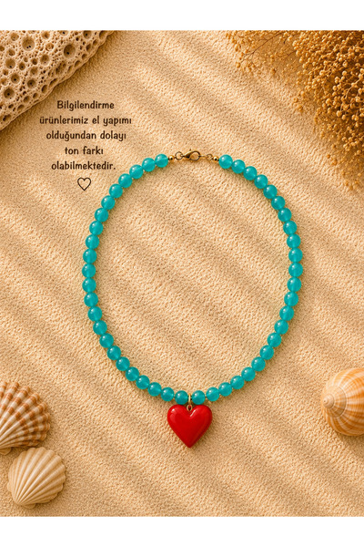 i&s design Murano Kalp Kolye Turkuaz