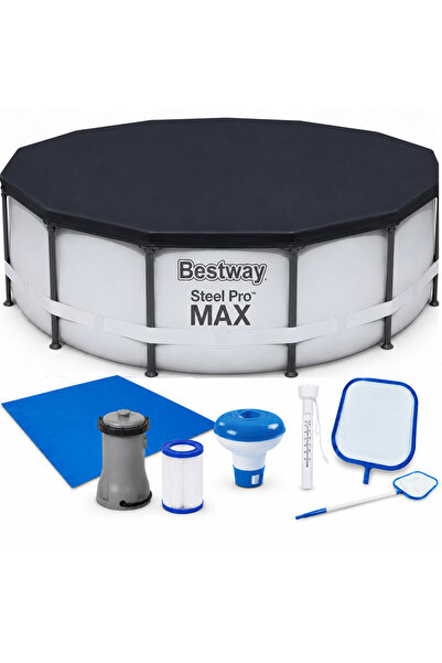 BESTWAY Piscina Cadru Metalic Steel Pro Max, 305x76 Cm, Cu Toate Accesoriile