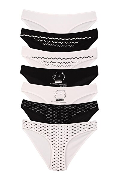 Dominant Kadın Çamaşır Pamuklu Renkli BİKİNİ Külot 7'li Paket