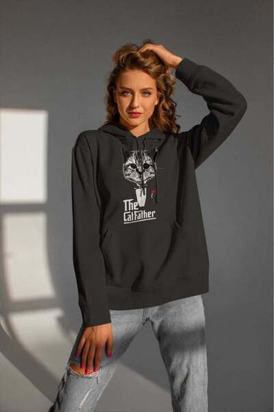 buzagi tasarım ürünleri Urban Streetwear Digital Print Hooded Unisex Sweatshirt