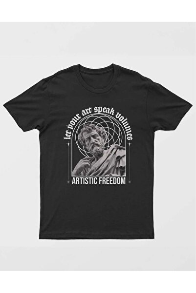 buzagi tasarım ürünleri Urban Streetwear Regular Fit Black Unisex T-Shirt
