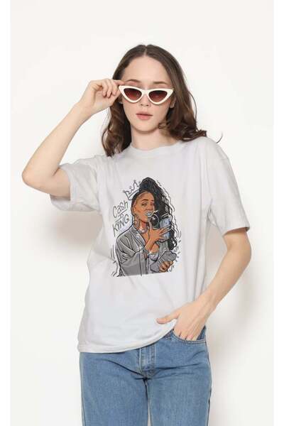 buzagi tasarım ürünleri Urban Regular Fit Unisex White T-Shirt