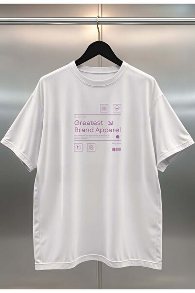 buzagi Apparel Digital Printing Oversize White Unisex T-Shirt