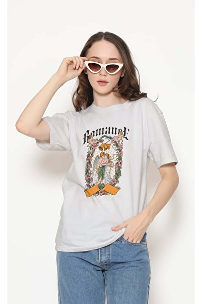 buzagi tasarım ürünleri Urban Regular Fit Unisex White T-Shirt