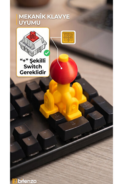 Bitenzo3D Mekanik Klavye Numpad Joystick Aparatı - Sağ Tuş Takımı (2-4-5-6-8)...