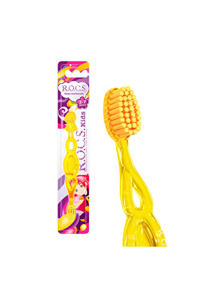 R.O.C.S. Kids Toothbrush - 3-7 Years, Yellow 4607152730500 S