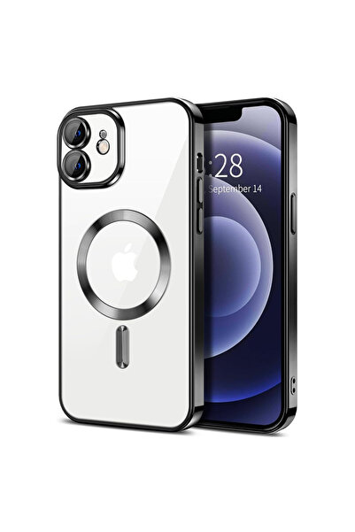 Techsuit Carcasă pentru iPhone 12 - Techsuit Luxury Crystal MagSafe - Neagră