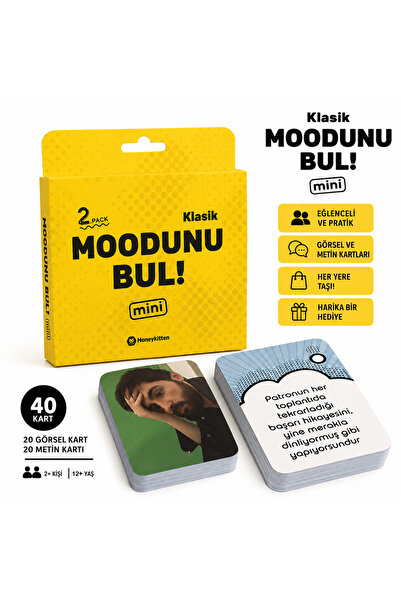 Luxmon Find Your Mood Mini Classic Card Game 2. Package of 41 Cards
