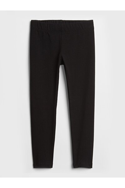 GAP Kız Çocuk Siyah Jersey Leggings Tayt
