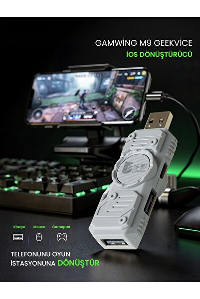 GAMWİNG M9 Geekvice Cod Mobile Klavye & Mouse Konsol Bağlayıcı – Makro 1000hz...