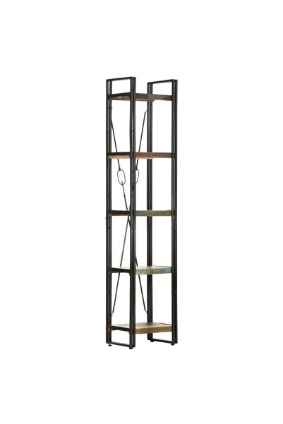 Concept Bibliotecă cu 5 rafturi, 40x30x180 cm, lemn masiv reciclat