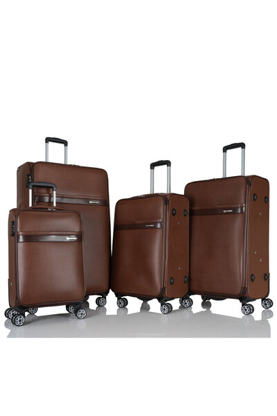 Assoda Asuda 4 Pcs Luxury Pu Leather Travel Luggage Set Suitcase Set