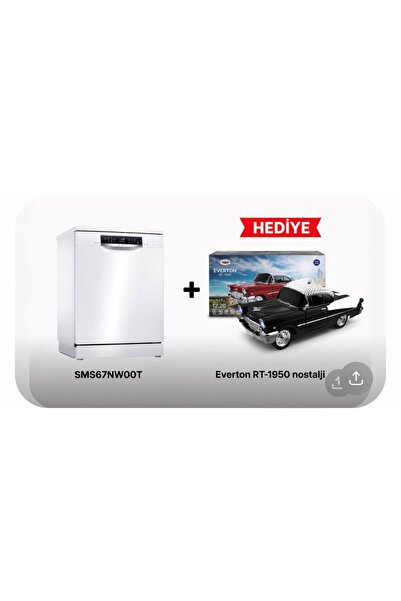 Bosch Sms67Nw00T Beyaz Bulaşık Makinesi Everton RT-1950 Arabalı