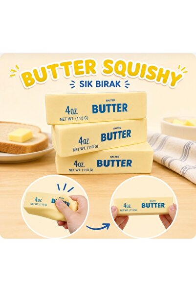 Needoh Butter squishy tereyağı sukuşi oyuncak yumuşak sünger karışık renk