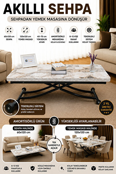 Smart Coffee Table Juppo Top Table Mdf White Marble Oval Corner Bottom Black Inner Curl