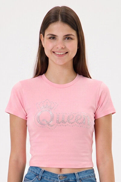 3 ROPE تي شيرت قصير مطبوع عليه Queen Stone