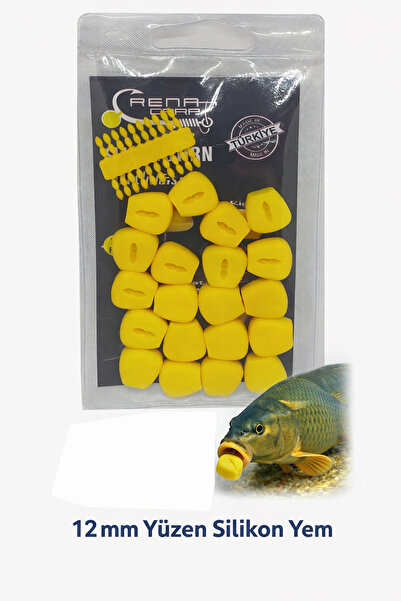 RENAT CARP 12 Mm Yüzen Silikon Mısır Yapay Yem ( 20 Adet)