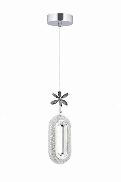 Luxira Aydınlatma Alfa Tekli Gümüş 3 Renk Ledli Modern Led Avize