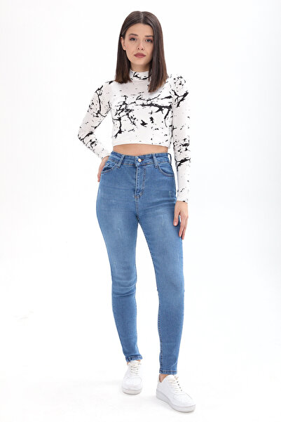 TOFİSA 23658-MAVI Skinny Lycra džíny
