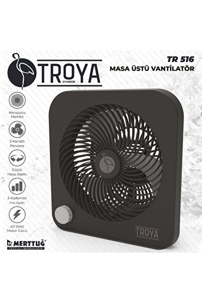 TROYA MASAÜSTÜ VANTİLATÖR 10 İNÇ, 22 CM MASA FANI