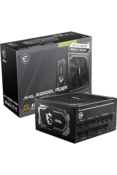 MSI MAG A1250GL, 1250 W, ATX 3.1, Negru