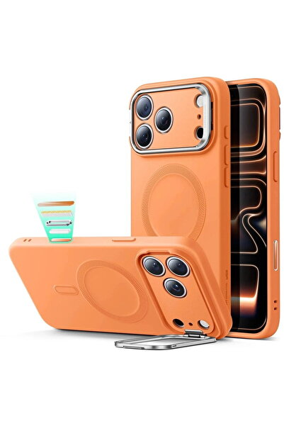 ESR Husa pentru iPhone 17 Pro Max - Cloud Soft HaloLock Kickstand - Orange