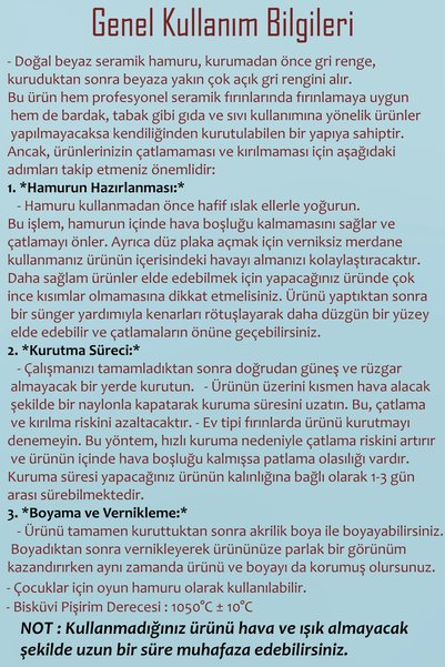 ACUTO Beyaz Seramik Hamuru 500 Gr Kil Plastik Ebeşuar 3 ml 6lı Akrilik Boya Seti