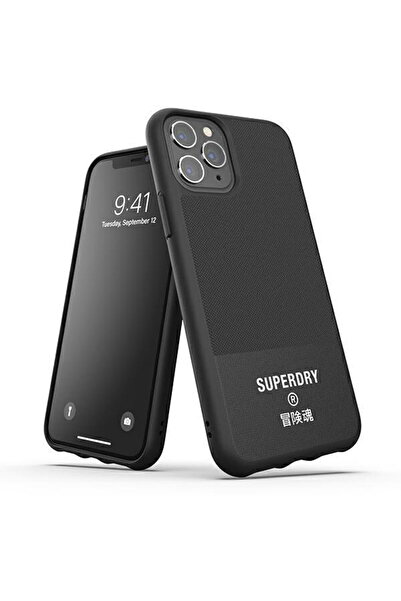 SUPERDRY Husă din canvas modelat pentru iPhone 11 Pro Max Negru 41550