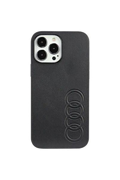 Audi Piele sintetică iPhone 13 Pro Max 6.7 "   negru/negru carcasă rigid...