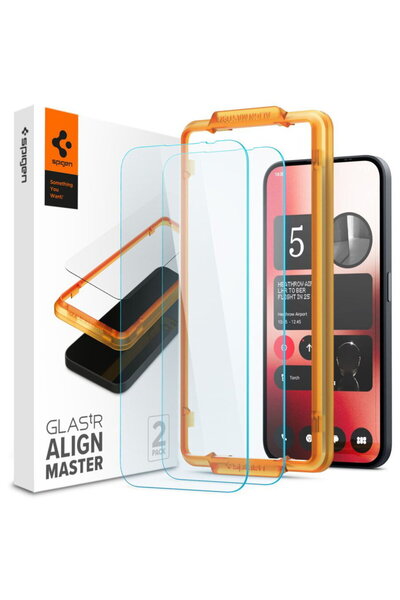Spigen Folie pentru Nothing Phone (2a) (set 2) - Glas.TR Align Master - Clear