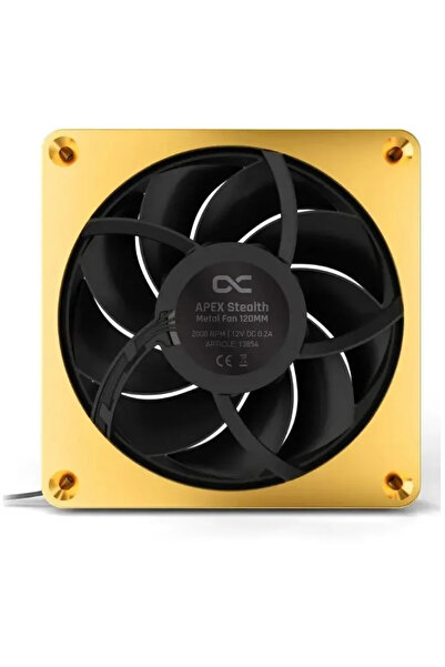 Alphacool Apex Stealth Metall Lüfter, 2000 RPM, 1 ventilator de 120 mm, Auriu