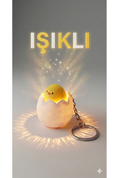 HibraPrint Clicker Civciv Anahtarlık Basmalı Blue Switch Stres Giderici Oyuncak